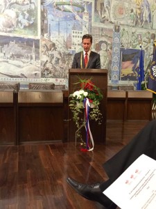 Würzburg Lord Mayor Schuchardt speaks at official anniversary ceremonies